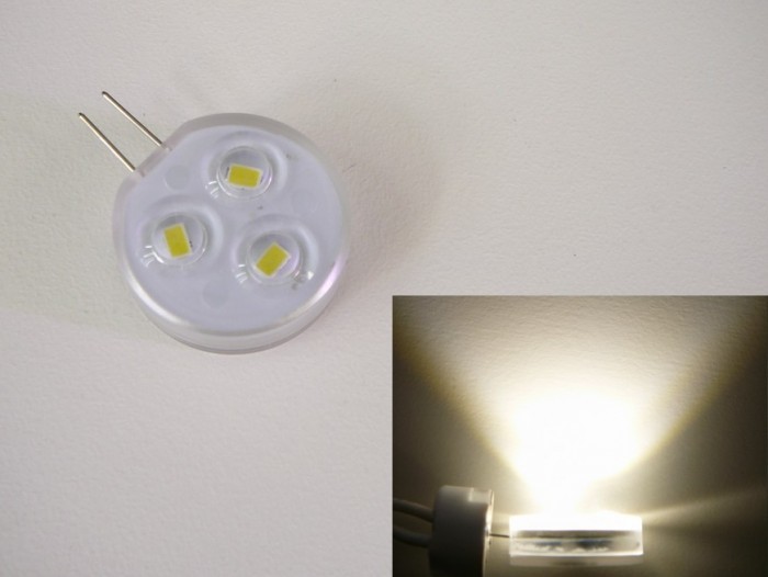 LED žárovka G4 - E2W 120° 12-24V Denní bílá