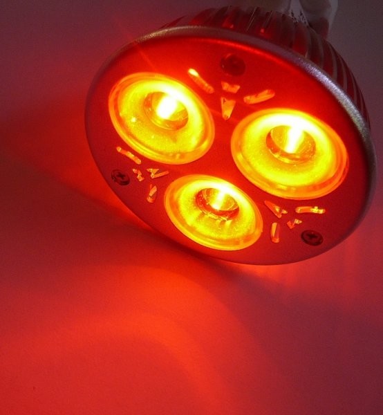 Barevná LED žárovka GU10 Červená