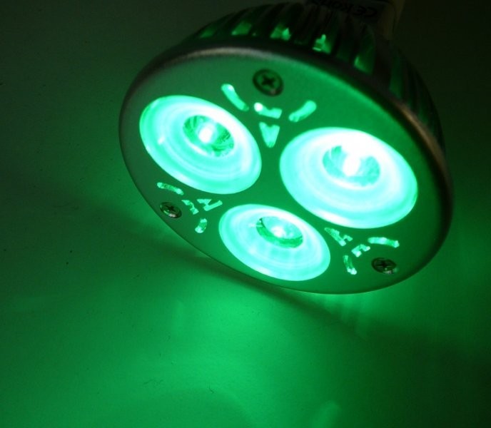 Barevná LED žárovka GU10 Zelená