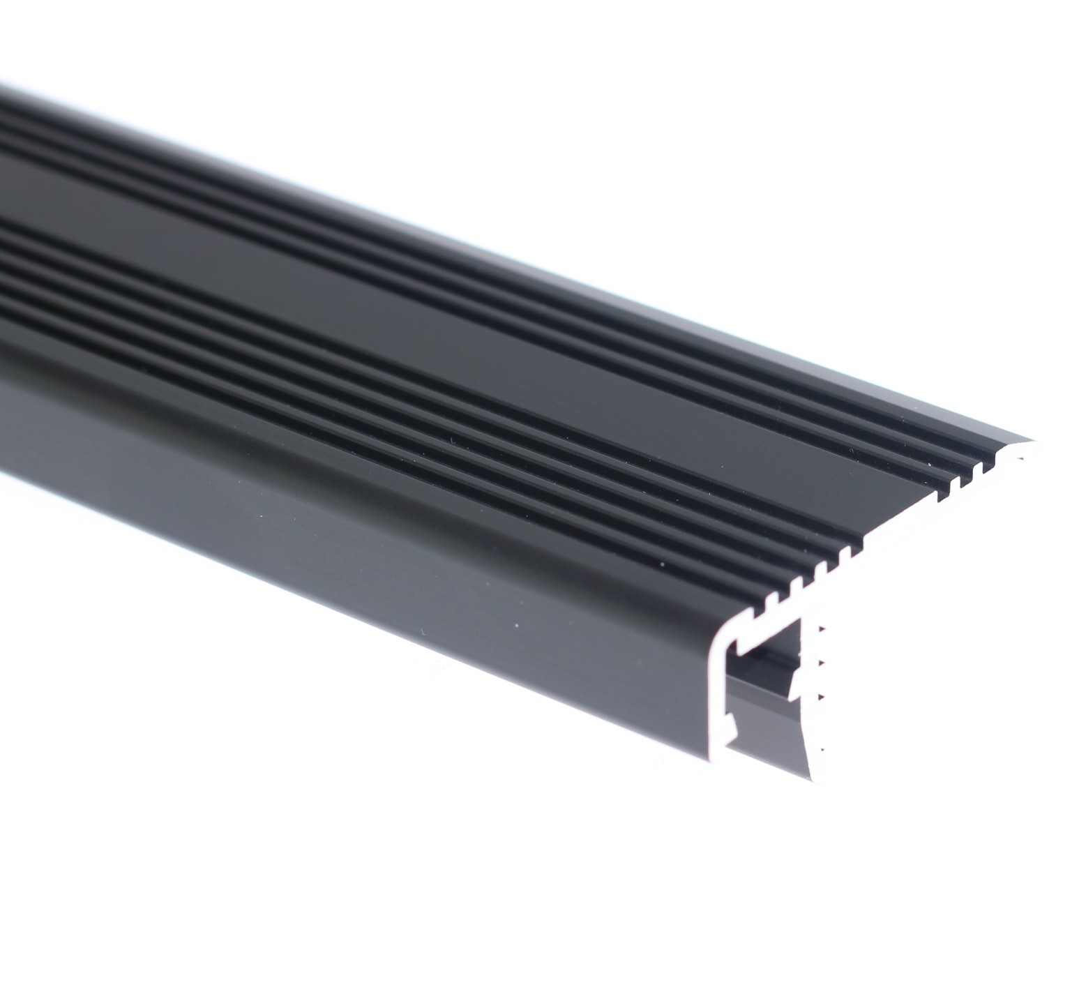 LED profil ST schodišťový černý Profil bez krytu 1m