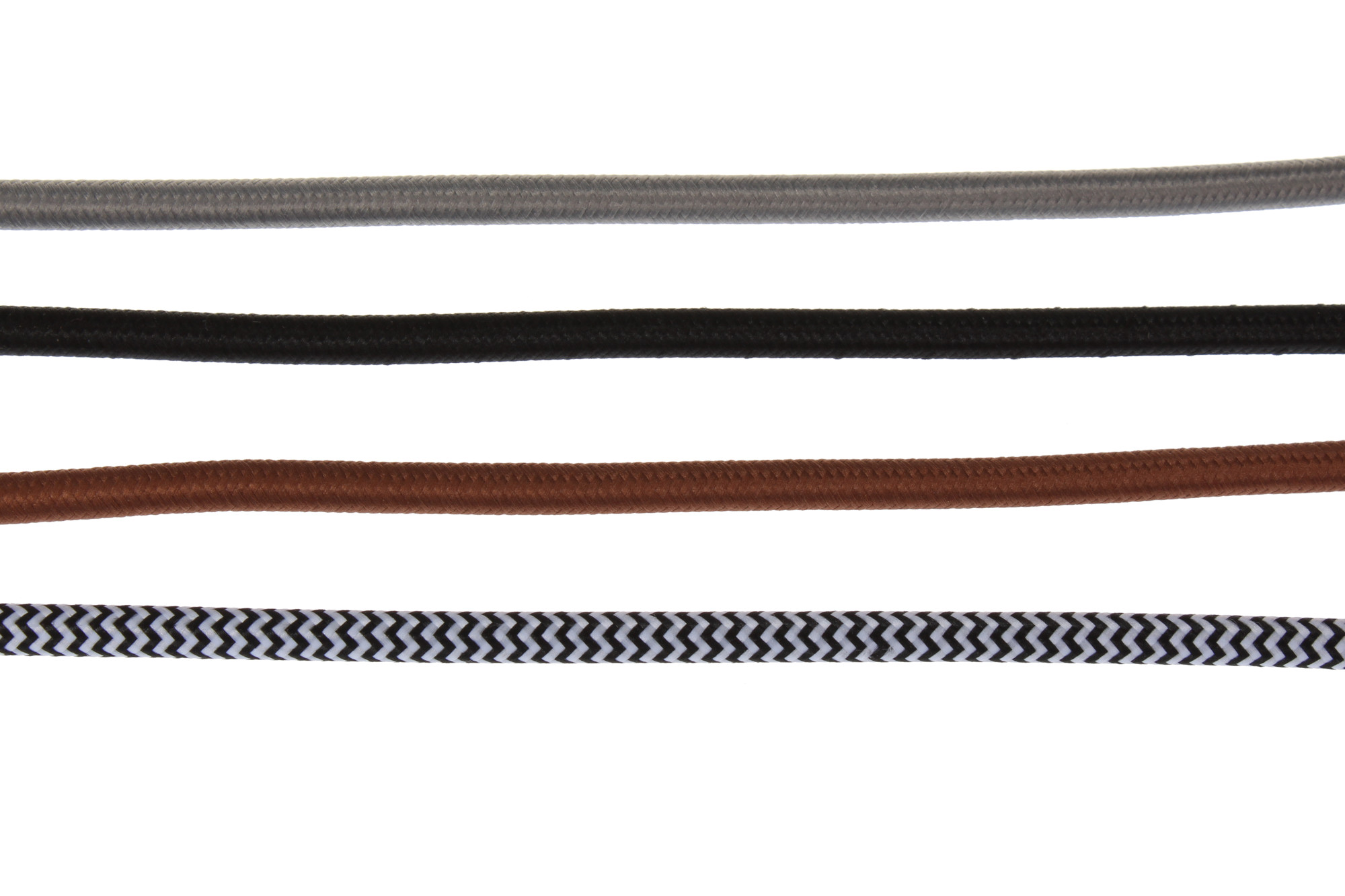 Textilní kulatý kabel 3x0,75 Černá