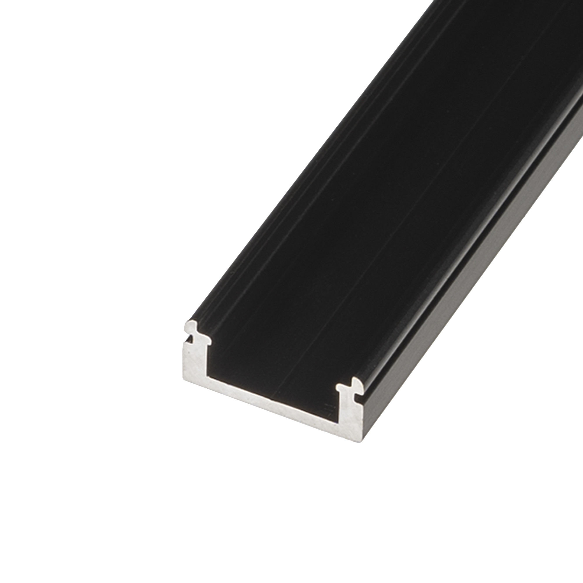 LED profil N8C - nástěnný černý Profil bez krytu 1m