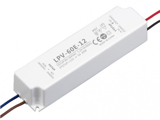 LED zdroj 12V 60W - LPV-60E-12