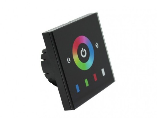 LED dotykový panel RGB 8E černý