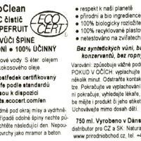 Eco Clean WC čistič s vůní Grapefruit  750 ml