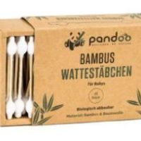 Pandoo Bambusové dětské vatové tyčinky do uší s bio bavlnou