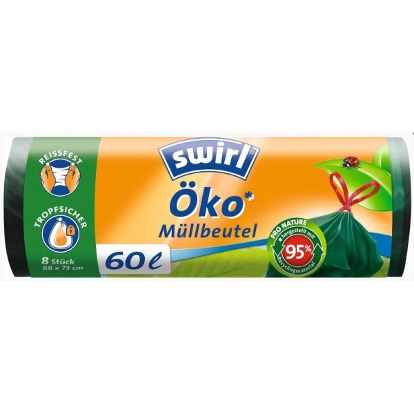 Swirl EKO Zatahovací pytle kompostovatelné 60 l - 8 ks