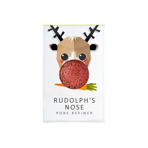 The Konjac Sponge Company Konjacová houbička MINI Rudolfův nos s červeným francouzským jílem