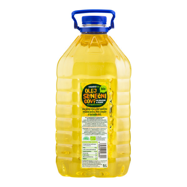 COUNTRY LIFE Olej slunečnicový dezodorizovaný na smažení a pečení BIO