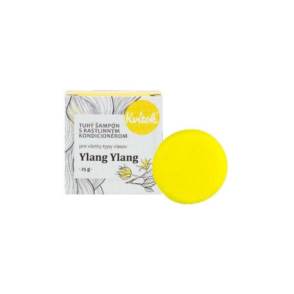 Kvitok Přírodní tuhý šampon s kondicionérem pro světlé vlasy Ylang Ylang