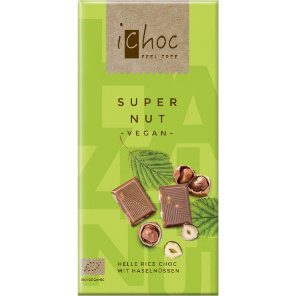 iChoc Vegan čokoláda s oříšky BIO