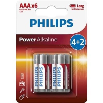 Baterie Philips  4+2 AAA (1,5V)