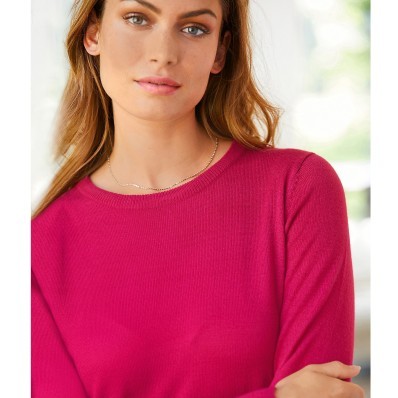 Tunikový jednobarevný pulovr